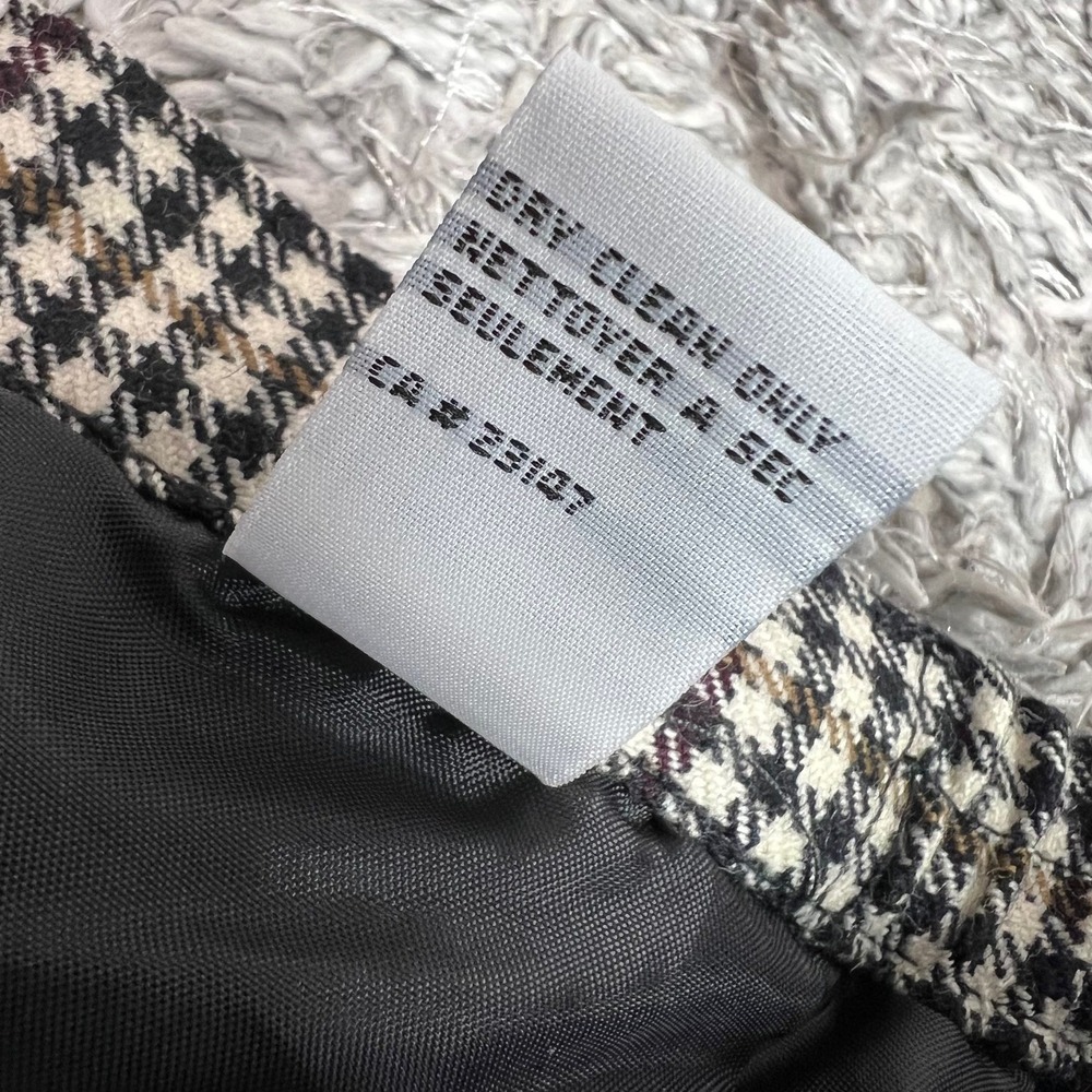 Vintage Talbots Pants Womens 16 Houndstooth Lined Wool Pleated - Picture 6 of 10